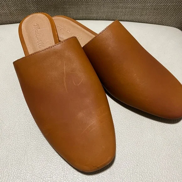 Madewell The Cory Brown Leather Women's Mules Size 9 - Picture 6 of 11